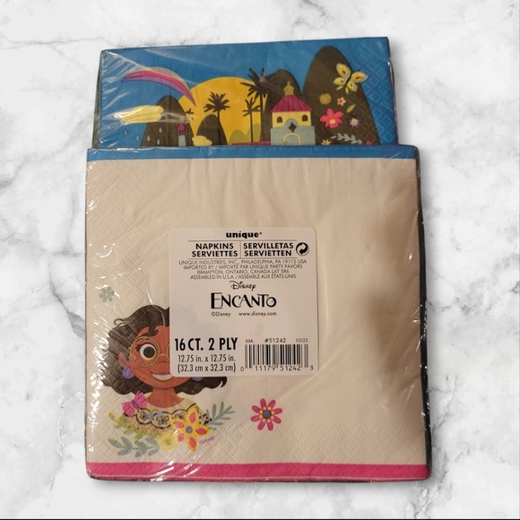 Disney Encanto paper good, party decorations, plates and napkins - Picture 2 of 4